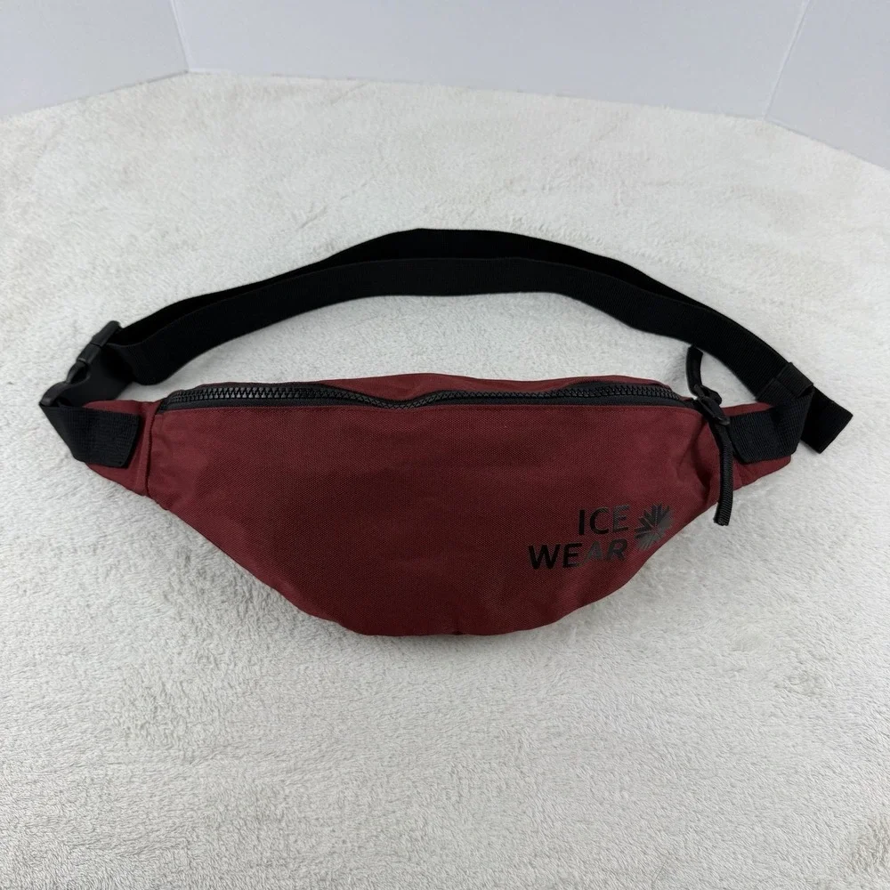 HNÚKUR Bum Bag Icewear Iceland Dark Red Fanny Pack- EUC‎